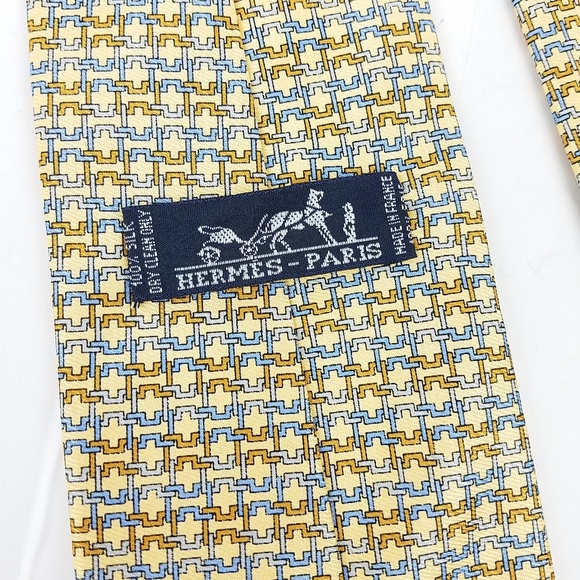 Hermes multicolor chain link men's tie - Picture 3 of 6